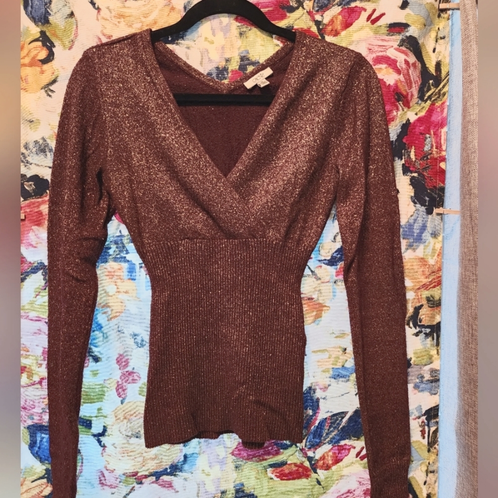 Cache Dark Purple Sweater